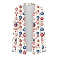 thumbnail image 4 of Mifsaly Lightweight Christmas Cardigan Women Xmas Funny Print Open Front Cardigan Long Sleeve Loose Flowy Outerwear Festival Party Tops 2025 Holiday Outfits, 4 of 6