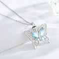 thumbnail image 3 of Coachuhhar Butterfly Urn Necklace for Ashes for Women 925 Sterling Silver Moonstone Celtic Knot Irish Necklace Cremation Jewelry for Ashes for Human Keepsake Memorial Jewelry Gifts for Ashes, 3 of 7