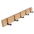 thumbnail image 1 of Perchero de madera blanco con gancho para armario, perchero de pared, toallero Naturaleza 5 ganchos, 1 of 9