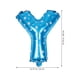 thumbnail image 3 of Globos con letras del alfabeto Linaichen de 16" con letras azules de Mylar para decoración de bodas y fiestas de cumpleaños., 3 of 8