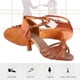 thumbnail image 2 of Zapato de baile LHCER Zapatos de salón cómodos y duraderos cha-cha para mujer color Marrón oscuro, 2 of 8