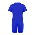thumbnail image 4 of iiniim Needs Adaptive Clothing for Children Girls Boys Anti-Strip Romper Short Sleeve Zip Back Jumpsuit Royal Blue 10, 4 of 6
