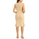 thumbnail image 3 of INSPIRE CHIC Vestido Elegante Sin Mangas de Cuello Barco de Tweed para Mujeres Naranja M, 3 of 6