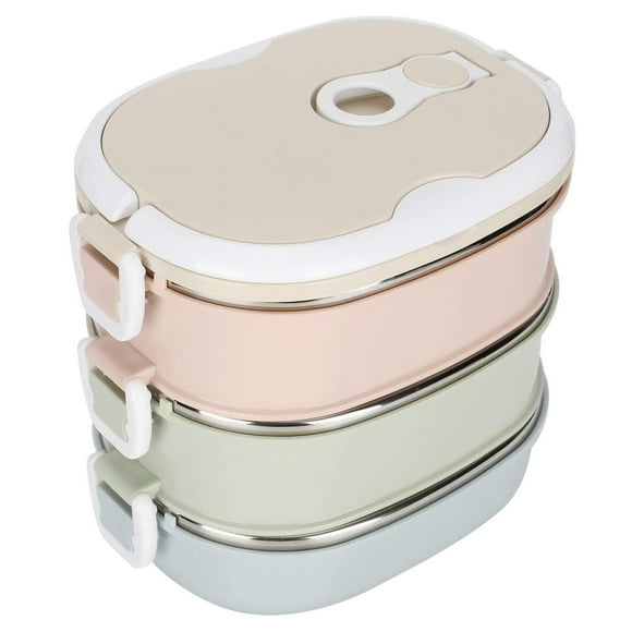 Acouto Conteneur Alimentaire Thermique Isolé en Acier Inoxydable - Idéal pour Étudiants, Enfants, Travail - Boîte à Lunch (3 Couches)
