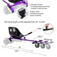 thumbnail image 5 of Hoverboard Go Kart, Hover Cart, Buggy Attachment for 6.5"/8"/10" Hover Boards, Hover Board Accessory to Transform Hover Boards into Go Karts, Purple, 5 of 11