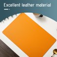 thumbnail image 4 of Solid Color Faux Leather Rectangular Placemats - Easy to Clean Kitchen Table Mats Coffee Mats, Heat-Resistant Dining Table Placemats for Home Restaurant, 4 of 7