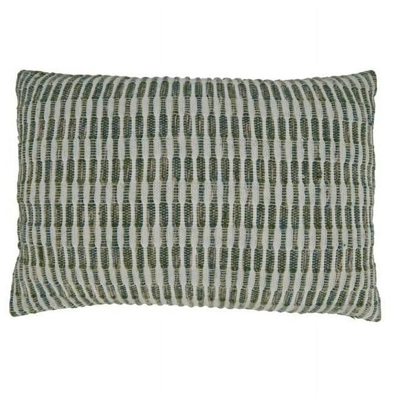 Saro Lifestyle Woven Line Throw Pillow Cover