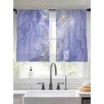 thumbnail image 2 of Whale Sheer Curtains 54 Inch Long 2 Panels, Watercolor Blue Purple Whale Jellyfish Fish Gradient Purple Light Filtering Rod Pocket Curtains, Sheer Voile Drapes for Living Room Bedroom, 52"x54", 2 of 8