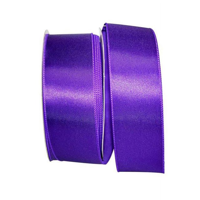 Reliant Ribbon 92575W-064-40K Ruban Filaire Satin Value - Violet - 2.5 Po x 50 yards