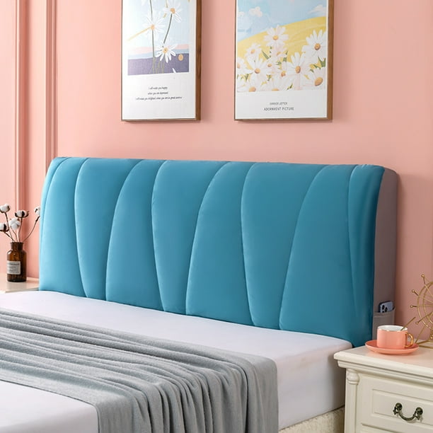 Funda de Cabecera de Cama Doble Elástica Premium Cateissary Azul