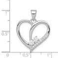 thumbnail image 2 of White Sterling Silver Charm Pendant Cubic Zirconia CZ Clear, 2 of 2