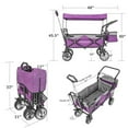 thumbnail image 5 of WonderFold Push & Pull Premium Utility Folding Wagon with Canopy, Purple, 5 of 5