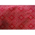 thumbnail image 4 of oneOone Cotton Silk Red Fabric Geometric Bandhani Craft Projects Decor Fabric Printed By The Yard 42 Inch Wide, 4 of 4