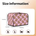 thumbnail image 4 of Toaster Covers 2 Slice, Capybara Print Pink Waterproof Bread Machine Cover Fits for Standard 2 Slice Toasters, Home Decor Toaster Protection with Hanging Rope, 4 of 7