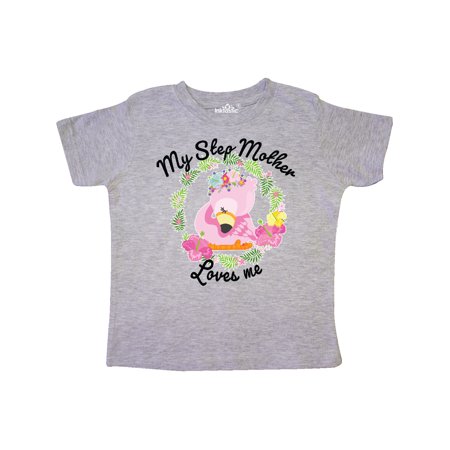 

Inktastic Baby Flamingo My Step Mother Loves Me in Flower Wreath Gift Toddler Boy or Toddler Girl T-Shirt