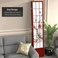 thumbnail image 5 of Oriental Furniture 7 ft. Tall Cherry Blossom Shoji Screen - Rosewood - 5 Panel, 5 of 6