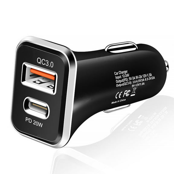 USB C Car Charger Fast Charging [PD 20W & QC3.0 18W] Type C USB Car Charger, AFFLUX USB-C Car Power Adapter Compatible with iPhone 14, 13, 12, 11, Xs, XR, 8, 7, 6 Pro Max Mini, Galaxy S23/S22/S21/S20