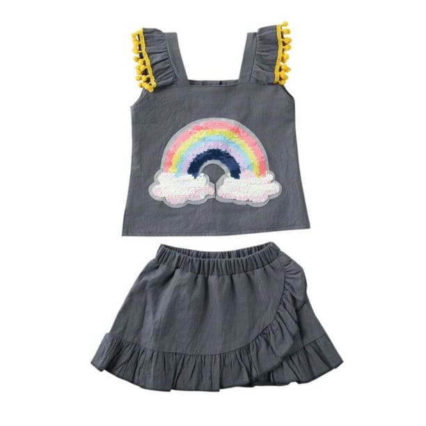Conjunto Falda con Top Para Niña COCO PAU Con Lentejuelas