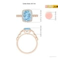 thumbnail image 4 of ANGARA Natural Cushion 1.85 ct Aquamarine Halo Ring with Marquise Motifs in 14K Rose Gold for Women (Size-9x7mm) | March Birthstone, Anniversary, Jewelry Gift for Women | Natural Aquamarine Ring, 4 of 8
