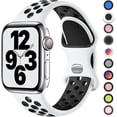thumbnail image 1 of Correa deportiva de silicona Transpirable compatible con Apple Watch 44mm 42mm 45mm brillar, 1 of 5