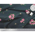 thumbnail image 2 of Soimoi polyester Crepe Fabric Leaves & Rose Flower Print Fabric by Yard 52 Inch Wide, 2 of 3