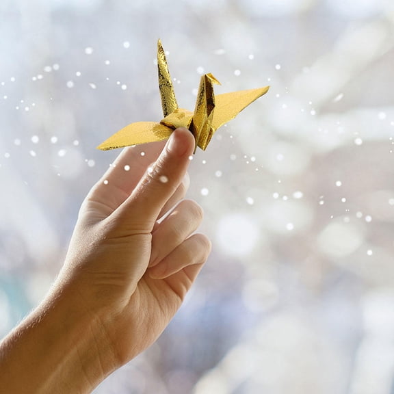 ROSENICE 100 Sheets Golden Paper For Diy Origami And Crafts