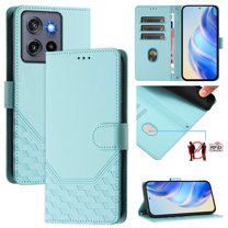 For Motorola G Stylus 5G (2025) PU Leather Flip Phone Case,With Shoulder Strap&Wrist Strap,Card Holder,Flip Folding Kickstand,Diamond Pattern Embossed,Shockproof RFID Blocking Wallet Case,Mint