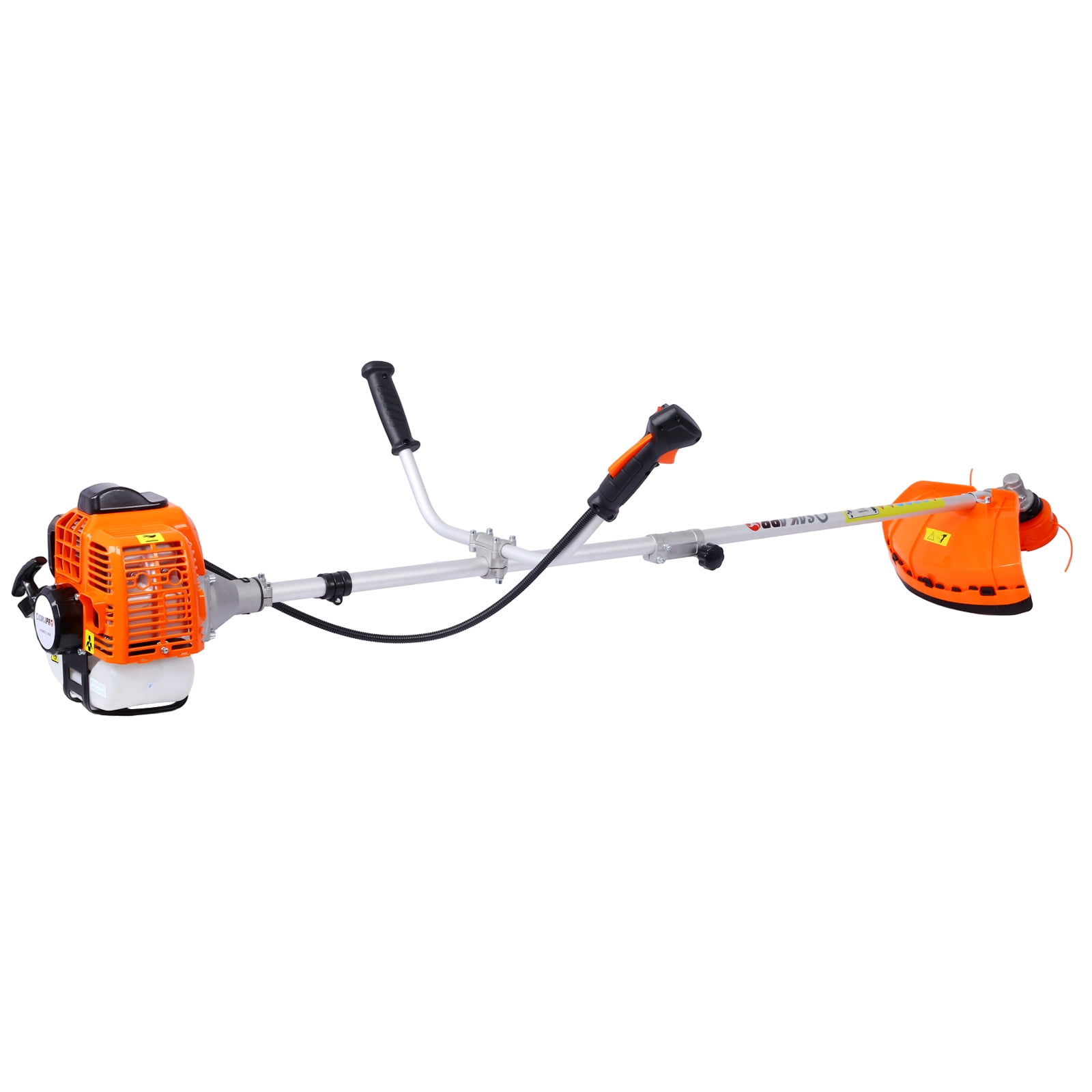 52cc 2-Cycle Gas Powered Weed Eater and Brush Cutter 2 in1 String Trimmer with 10" Steel Blade for Heavy Duty Yard Work Backyard Farm Ranch Land Clearing Includes Shoulder Strap Anti-Vibration Handle