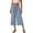 Light blue, variant on Audhol Gaucho Pants for Women Pants for Women Elastic Waisted Wide Leg Pants Casual Trousers with Pockets Trendy Loose for Work Wide Leg Capri Pants for Women Beige L