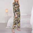 thumbnail image 3 of Lsque Cute Dog Pattern Long Sleeve Pajama Set for Women - Soft 2-Piece Sleepwear and Loungewear Set with Pockets, Comfy Nightwear-X-Large, 3 of 7