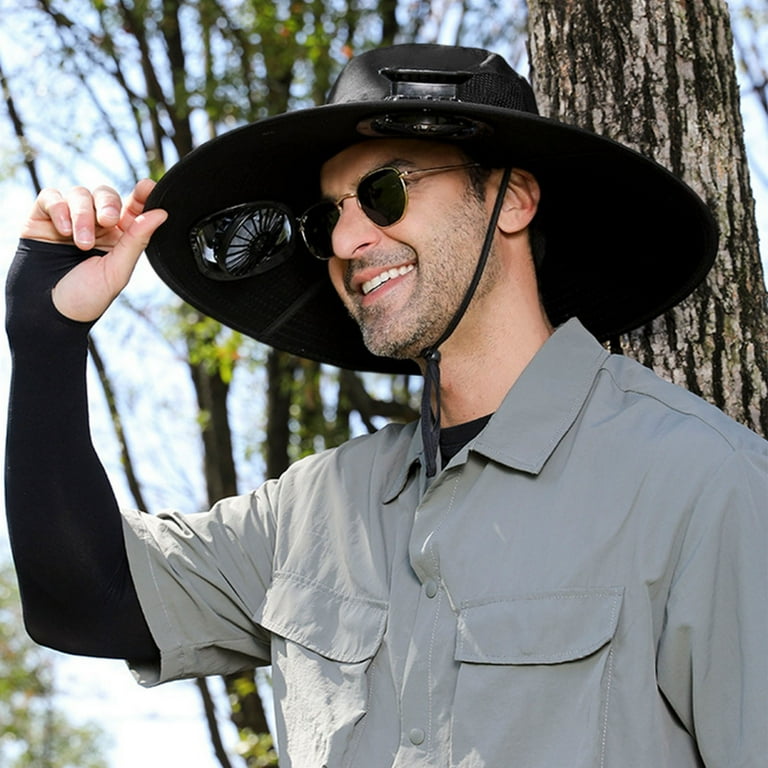 Elainilye Solar-powered USB Fan Hat, Rechargeable Cooling Headgear