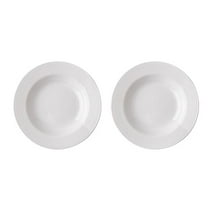 Lcxifdre Pure White Design Household Dessert Plate, Pasta Bowls Plates Set, Deep Dish Plate for Soup Pasta Dessert & Salad, Microwave & Dishwasher Safe