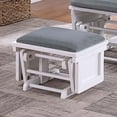 thumbnail image 5 of Miekor Furniture Glider Chair w Ottoman Gray Microfiber Luxurious Gliding Motion Chair Plush Cushion Seat Wooden Base MK6157, 5 of 9