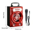 thumbnail image 6 of 1Pcs Bluetooth Speaker with Microphone under $5! Kadlawus Portable Bluetooth Speaker with Microphone for Karaoke, Wireless Speaker with TF Card AUX FM Radio, High Power Outdoor Speaker with Bass, 6 of 9