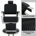 thumbnail image 4 of BarberPub Vintage Hydraulic Recline Barber Chair Salon Beauty Spa Styling Black 2008, 4 of 9