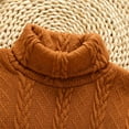 thumbnail image 4 of PatPat Robe Chandail à Col Roulé en Tricot Torsadé à Manches Longues pour Tout-Petite Fille, 4 of 6