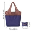 thumbnail image 2 of Recycled Folding Shopping Bag Extra Large Reusable Grocery Tote with Built in Pouch,Holds 50+,to 10x7cm,to Plastic Bags, 2 of 6