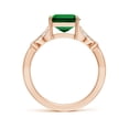 thumbnail image 2 of ANGARA Lab Grown 2.85 Ct Nature-Inspired Emerald Engagement Ring in 14K Rose Gold for Women (Size-10x8mm) | May Birthstone, Anniversary, Jewelry Gift for Women | Lab Grown Emerald Ring, 2 of 9