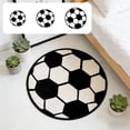 thumbnail image 1 of Sentmoon Washable Rugs Rugs for Bedroom Football Shaped Floor Mat Super Soft Cozy Mat for Bedroom Porch Hallway Dorm Home Decoration, 1 of 9