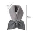 thumbnail image 6 of comerut Winter Warm Faux Fur Scarf Solid Color Super Soft Ultra-Thick Women Luxury Knitted Faux Fur Neck Warmer Scarf, 6 of 8