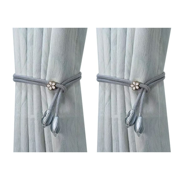 2Pcs Boho Style Curtain Straps Handmade Natural Cotton Linen Curtain Ties Curtain Rack Balcony Towel Holder