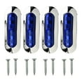 4Pcs Truck Marine Boat 4 Led Blue Courtesy Lights Cabin Deck Walkway