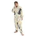 thumbnail image 5 of Soft Big Kids Onesie Pajamas Cozy Loose-Fit Jumpsuits for kids with Pockets for Christmas Lounge & Play White Cat and Black Cat, 5 of 8