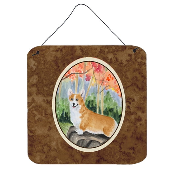 Carolines Treasures SS8039DS66 Corgi Aluminum Metal Wall or Door Hanging Prints, 6 x 6", Multicolor