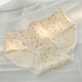 thumbnail image 5 of Women's Ruffled Edges Hipsters Underwear Flower Embroidered Pattern Breathable Cotton Panties Briefs for Everyday Wear, 5 of 9