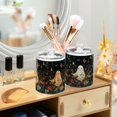 thumbnail image 3 of Yayeee 2 Pack Qtip Holder Bathroom Cotton Swab Canister with Lid Clear Dispenser Set, Happy Ghost, 3 of 6