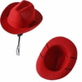 thumbnail image 3 of Sombrero de vaca de vaquero ajustable para disfraz occidental, accesorios de aseo para fiestas navideñas, 3 of 5