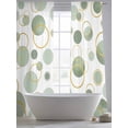 thumbnail image 5 of Sage Green Polka Dots Sheer Curtains 108 Inch Length 2 Panels Set Window Treatments, Modern Abstract Art Rod Pocket Semi Curtains for Living Room/Bedroom/Kitchen Décor, 104"W x 108"L, 5 of 7