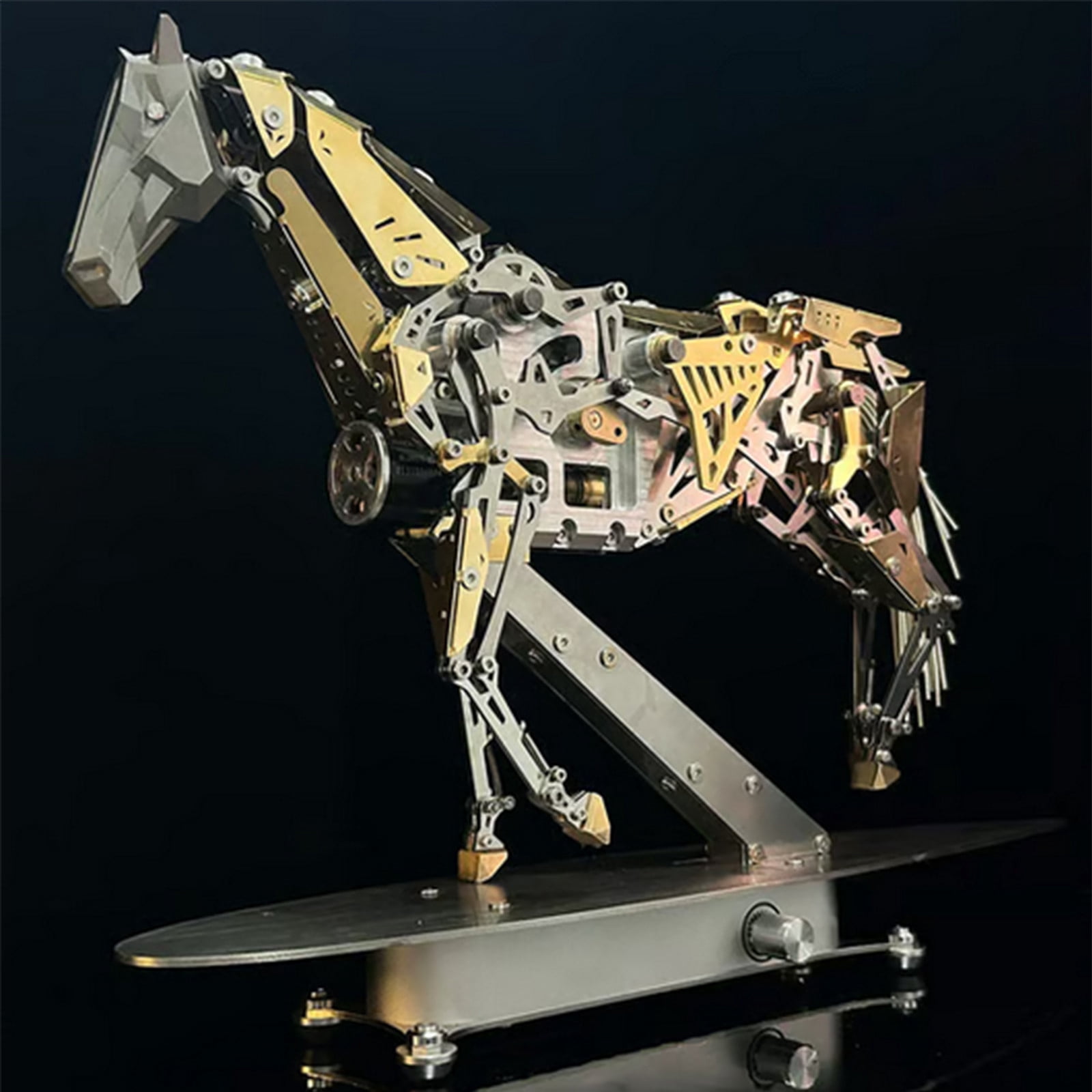 Metal Horse Figurine Home Decoration, Intricate Equestrian Ornament for Living Room Desk Office Decor, Sophisticated Collectible Gift for Horse Lovers, Anniversary Birthday Display Accent