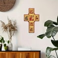 thumbnail image 6 of Vintage Wooden Christ Wall Cross,Retro Christ Wall Cross Decor,Handcrafted Rustic Home Decor with JesusCarving,Realistic Hanging Catholic Crucifix,Christian Gift for Easter Home,Church, 6 of 6